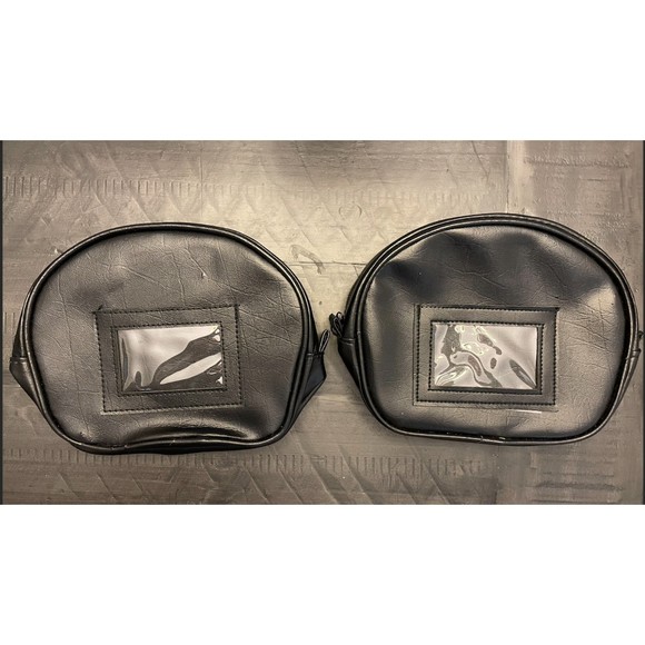 Two Black Cosmetic Cases/Medical Bags/Toiletry Bags/Pouches - Picture 1 of 7